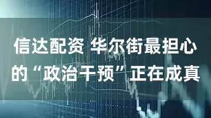信达配资 华尔街最担心的“政治干预”正在成真